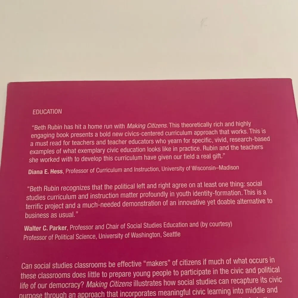 Making Citizens Rubin, Beth C Paperback Book